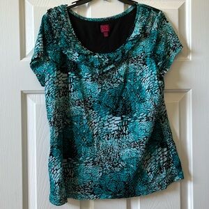 212 Collection Teal Blouse
